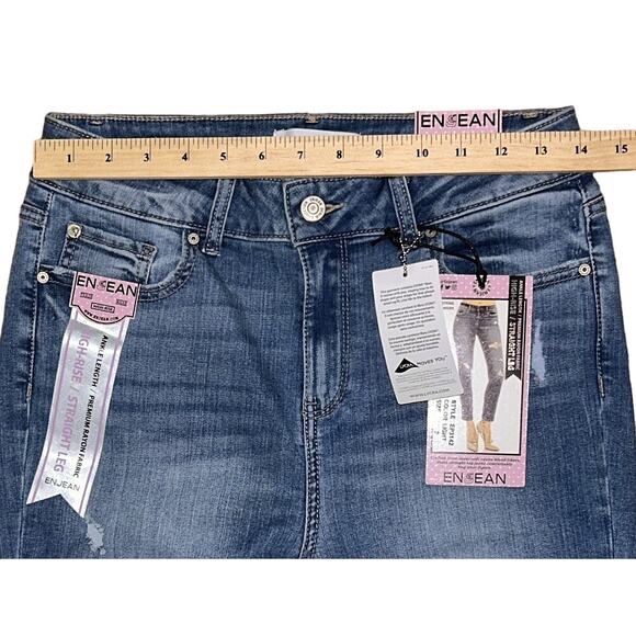 NWT Enjean High-Rise Straight Leg Ankle Length Skinny Jeans Size 9 - Picture 2 of 7